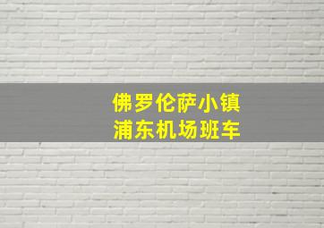 佛罗伦萨小镇 浦东机场班车